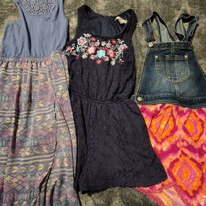 Lot of 3 1 jumper and 2 dresses girls size 12